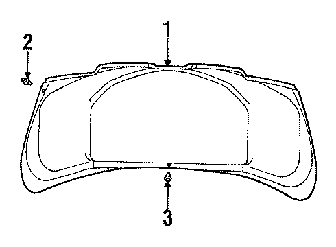 1992 BMW 850i Interior Trim - Trunk Lid Trim Panel, Trunk Lid Diagram for 51491970161