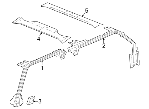 Roll Bar DEFLECTOR-A Pillar Diagram for 68352816AD