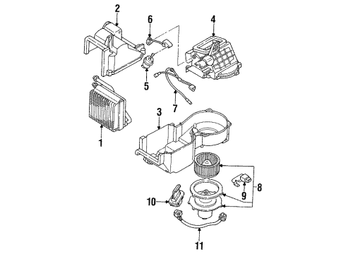 1996 Ford Probe Air Conditioner Wire Harness Diagram for F32Z19C603A