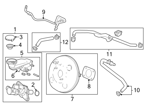 1995 Ford Aspire Dash Panel Components Reservoir Sub-Assembly Diagram for 46660TGHG00