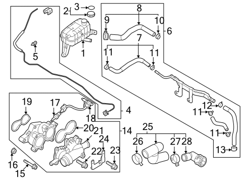 Radiator & Components Cap-Radiator RESERVO Diagram for 25330L1000