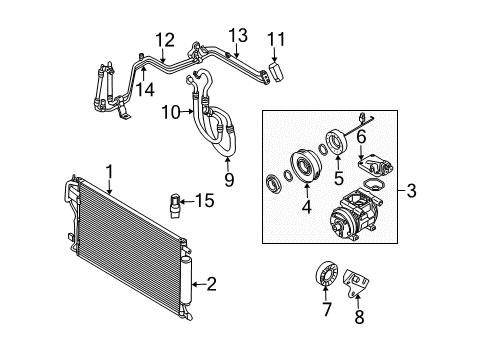2010 Kia Sportage A/C Condenser, Compressor & Lines Clutch Assembly-Magnetic Diagram for 976402E300