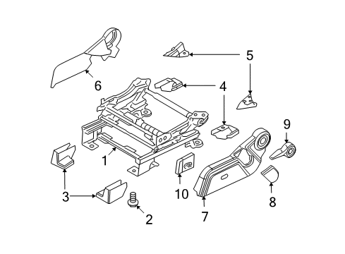 2009 Dodge Journey Power Seats Switch-Power Seat Diagram for 68096228AA