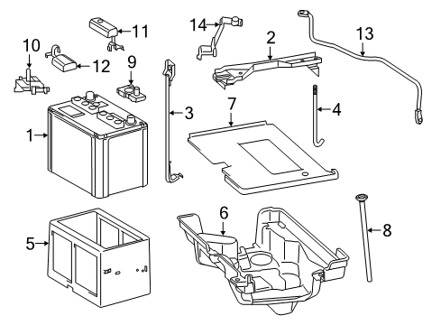 2020 Lexus RC F Battery Wire Assembly, Battery T Diagram for 8228024040