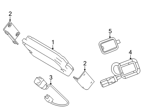 2010 Ford Flex Electrical Components Module Bracket Diagram for AA8Z14A301A