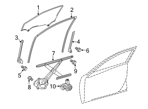 2010 Toyota Camry Front Door Motor Diagram for 8571033161