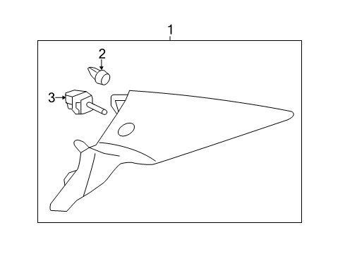 2013 Acura ILX Interior Trim - Quarter Panels Garnish Assembly (Gray) Diagram for 84181TX6A02ZB