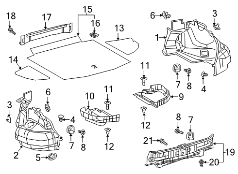 Interior Trim - Rear Body Box, Side Trim Diagram for 6259706010