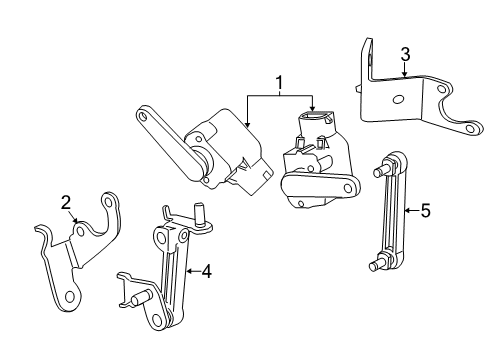 2016 BMW M6 Electrical Components Bracket, Level Sensor, Left Diagram for 37142284344