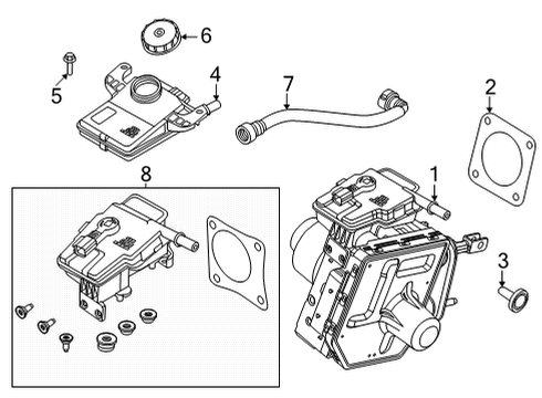 2022 Ford Mustang Mach-E Hydraulic System RESERVOIR - BRAKE FLUID Diagram for LJ9Z2K478B