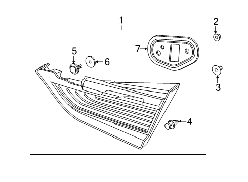 2020 Acura RLX Backup Lamps Bolt, Special (5X16) (X11) Diagram for 33702SLJ003