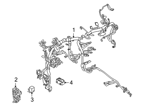 2022 Nissan Versa Electrical Components Bracket Assy-Connector Diagram for 242365RB0B