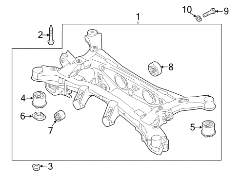 Suspension Mounting - Rear STOPPER-LWR Diagram for 55485N9000
