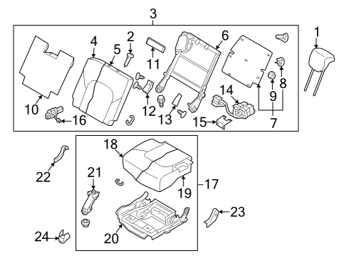 2022 Infiniti QX80 Third Row Seats Pad - 3RD Seat Cushion, RH Diagram for 893111LK5A