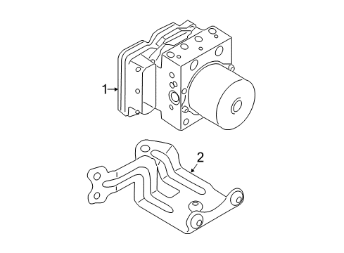 2021 Kia Sportage ABS Components Hydraulic Abs Module Unit Diagram for 58920D9530