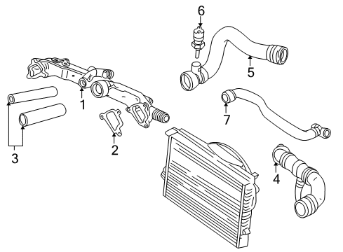 1999 BMW 540i Hoses, Lines & Pipes Water Hose Diagram for 11531711377