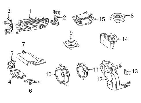 2020 Lexus UX200 Sound System Cover Audio AMPLIFI Diagram for 8618376020