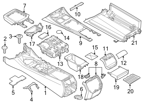 Center Console C-Clip Sheet Metal Nut Diagram for 07149319414