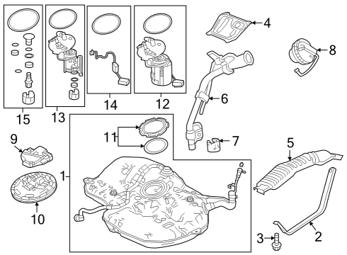 Fuel Supply Cap Assy, F/Maint Diagram for 74660TBAA00