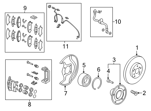 2022 Honda Passport Front Brakes Piston Diagram for 45216TK8A01