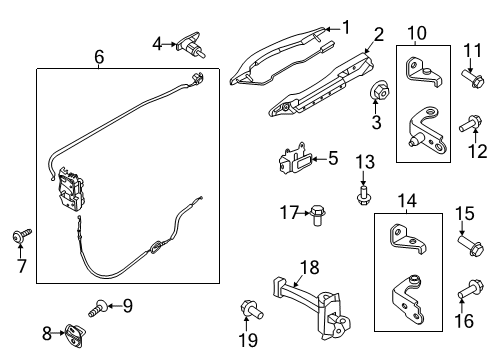 2021 Lincoln Aviator Front Door REGULATOR - WINDOW - LESS MOTO Diagram for LC5Z5823208B
