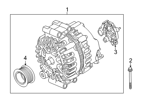 2015 BMW X5 Alternator Voltage Regulator Diagram for 12317603777