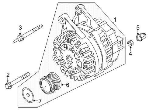 2022 Ford Bronco Sport Alternator ALTERNATOR ASY Diagram for LX6Z10346K