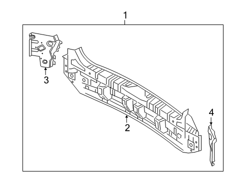 2016 Kia Sedona Rear Body Panel Assembly-Back Diagram for 69100A9000
