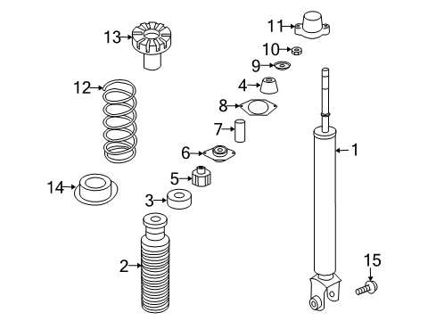 2003 Infiniti G35 Shocks & Components - Rear Seal-Shock ABSORBER Mounting Diagram for 55338AL500