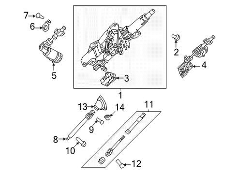 Steering Column & Wheel, Steering Gear & Linkage Lower Shaft Bolt Diagram for 11602092