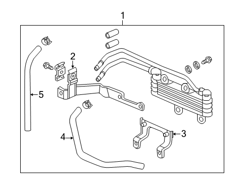 2014 Acura RDX Oil Cooler Cooler Assembly (Atf) Diagram for 25500R8B003