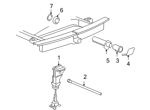 2008 Chevrolet Silverado 3500 HD Spare Tire Carrier HOIST ASM, SPA WHL Diagram for 19371173