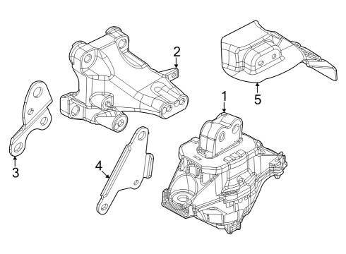 Engine & Trans Mounting Bracket-Engine Mount Diagram for 68375850AA