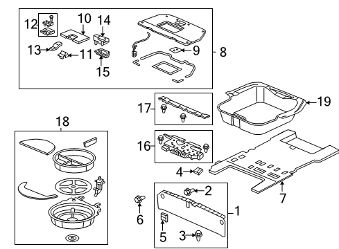 2007 Honda Odyssey Interior Trim - Rear Body Lid Assy., Floor *G64L* (OLIVE) Diagram for 84520SHJA02ZA