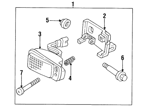 1995 Chevrolet Beretta Fog Lamps Lamp Asm-Front Fog Diagram for 16514489