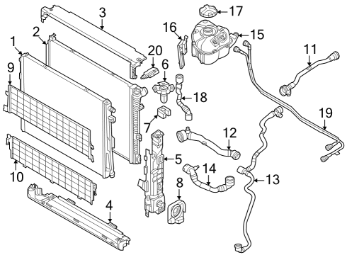 Cooling System - Traction Motor Component AUXILIARY WATER PUMP Diagram for 64218840614