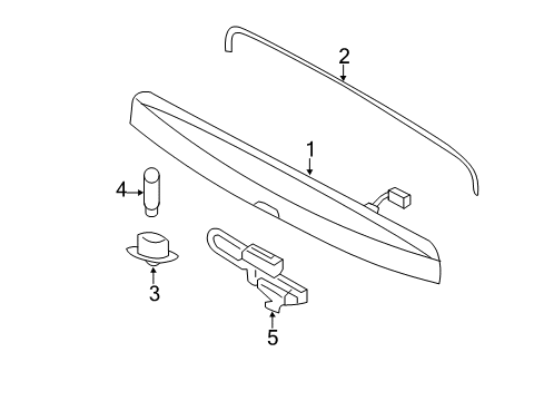 2017 Ford Expedition Bulbs License Lamp Diagram for FL1Z13550B