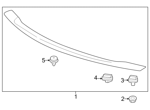 2009 Ford Edge Rear Spoiler SPOILER *NH547* Diagram for 749003S5A01ZA