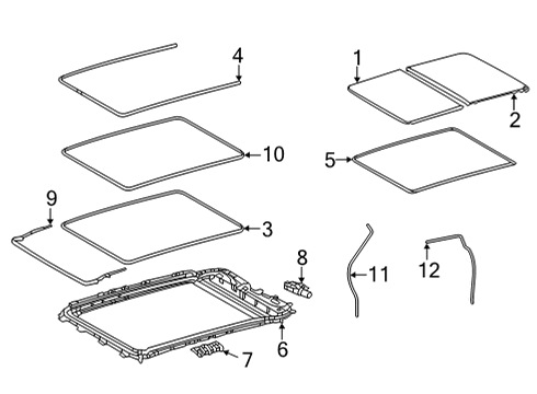 Sunroof Pedestrian Speaker Bolt Diagram for 90119A0066