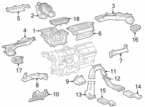 Ducts Rear Duct Diagram for 8721247040