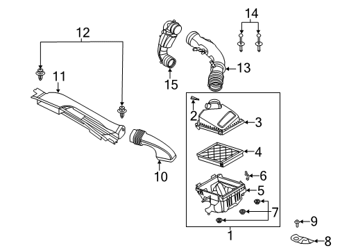 2020 Lincoln Corsair Air Intake HOSE - AIR Diagram for LX6Z9B659K