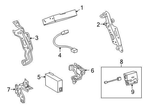 2011 Lexus HS250h Communication System Components TRANSCEIVER, Telephone Diagram for 867410E030