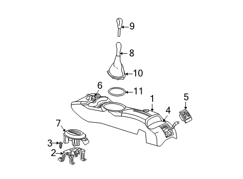 2005 Chrysler PT Cruiser Front Door Knob-GEARSHIFT Diagram for TX95HW5AB