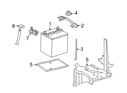 2008 Scion xD Battery Negative Cable Diagram for 8212352330