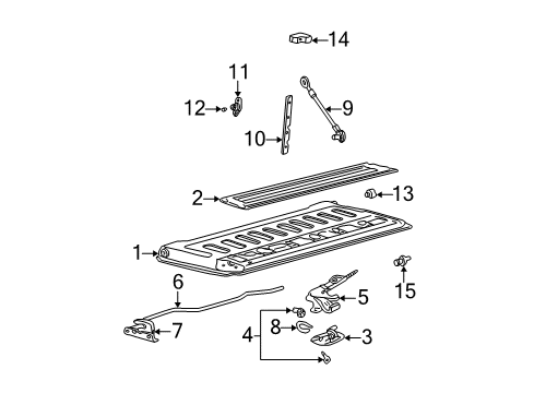 1999 Ford F-250 Super Duty Tail Gate Handle Diagram for 7L3Z9943400AA