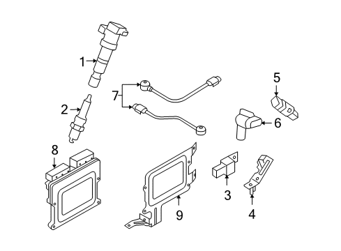2012 Hyundai Santa Fe Ignition System Bracket-Connector Diagram for 273263C150