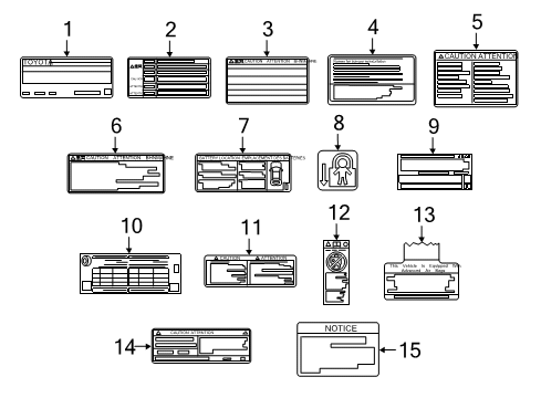 2017 Toyota Prius Information Labels Tire Info Label Diagram for 4266147420