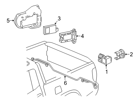2017 Honda Ridgeline Lane Departure Warning Bracket Assy., R. Diagram for 36932T6ZA11