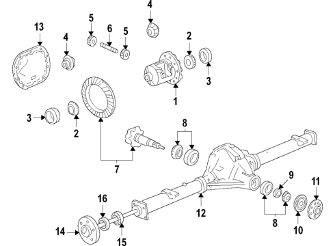 2021 Ford F-150 Rear Axle, Differential, Propeller Shaft SHAFT ASY - DRIVE Diagram for ML3Z4602AE