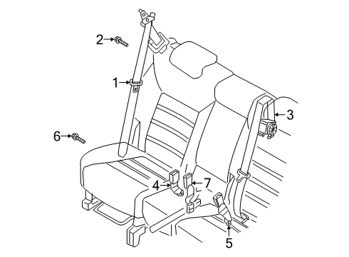 2021 Kia Telluride Seat Belt Pad U Diagram for 89810S9500LBR